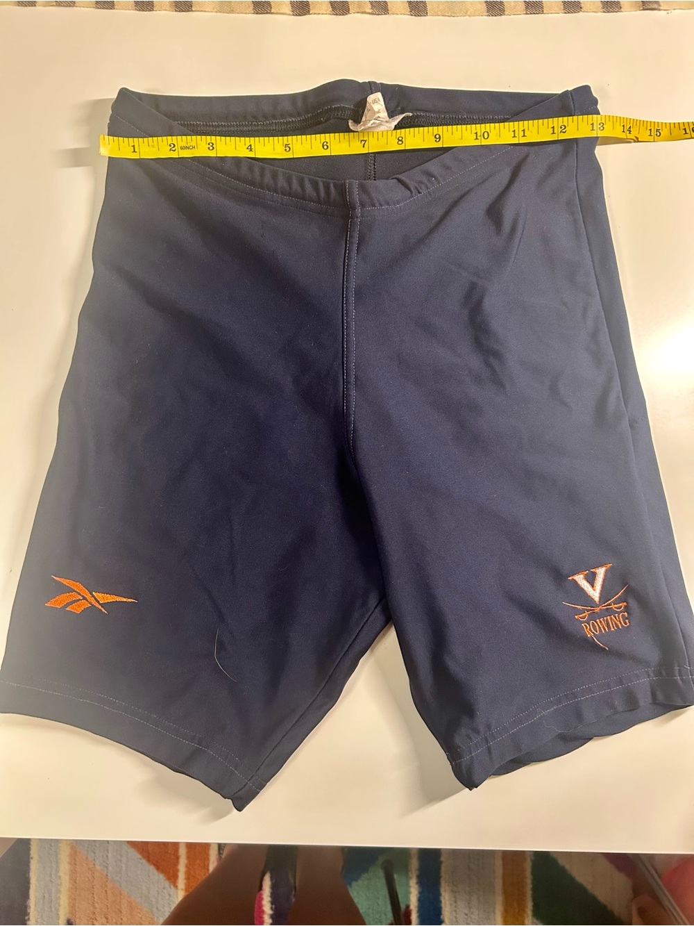 Fabulous Reebok University of Virginia Rowing Navy Athletic Shorts, women M